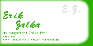 erik zalka business card